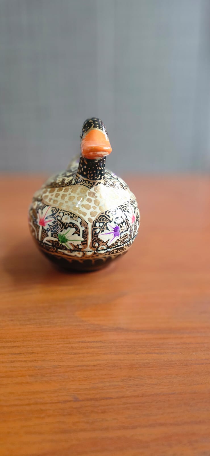 HAND MADE PAPIER MACHE DUCK 4 Inches - Image 4